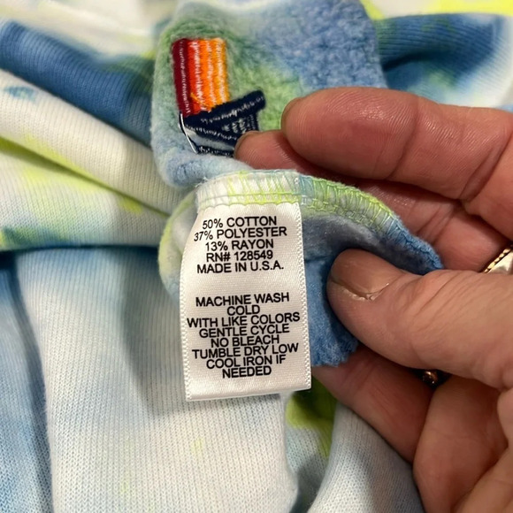 Aviator Nation Tie Dye Crop Hoodie Small - Picture 9 of 11